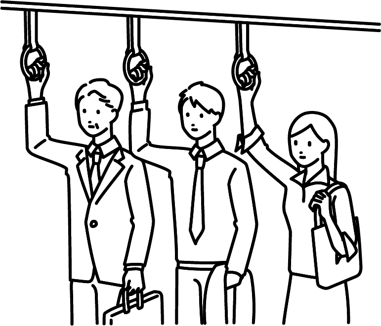 通勤電車のイラスト