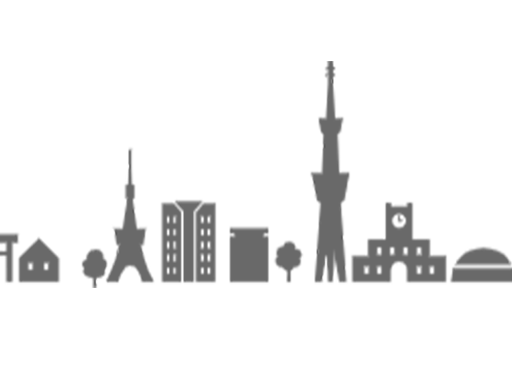 東京の摩天楼シルエット