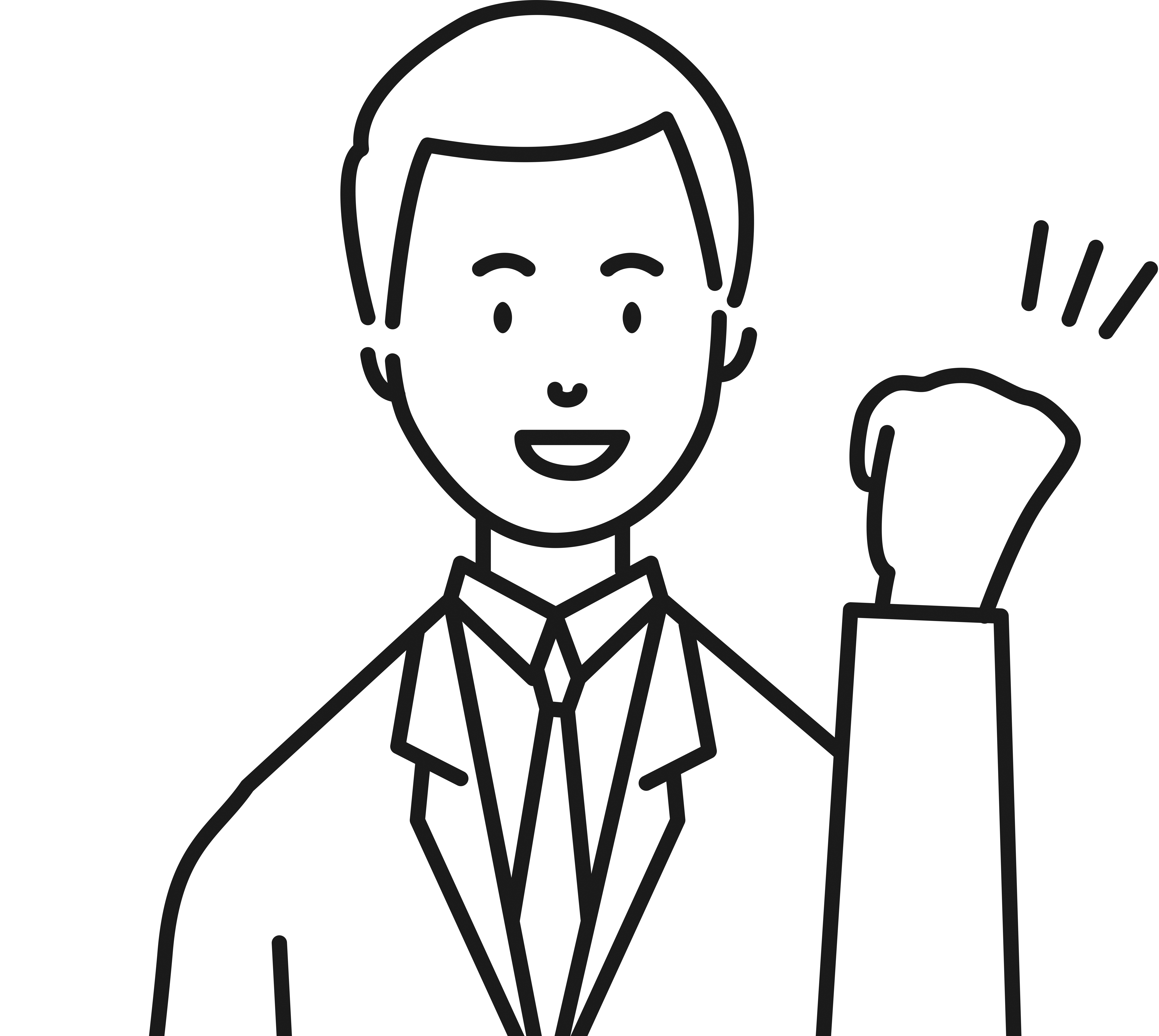 自身のある男性イラスト